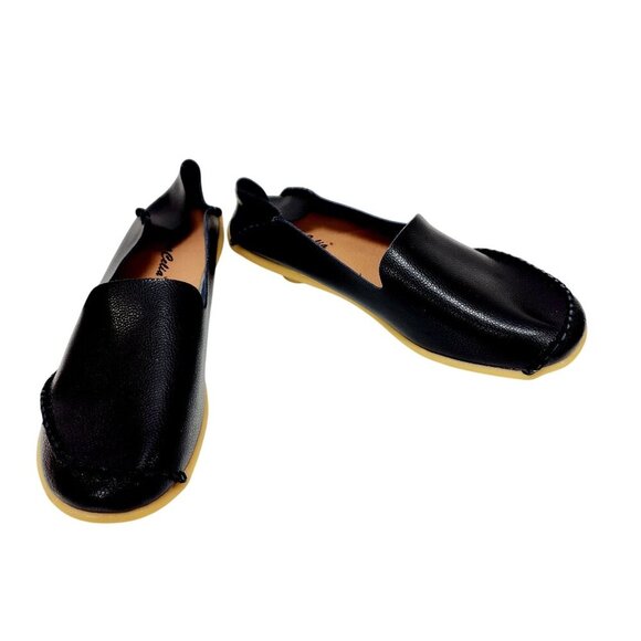 Woman Loafer Shoes Size 8.5 /40 Black Antiskid Flat Oversize Flat - Picture 11 of 13